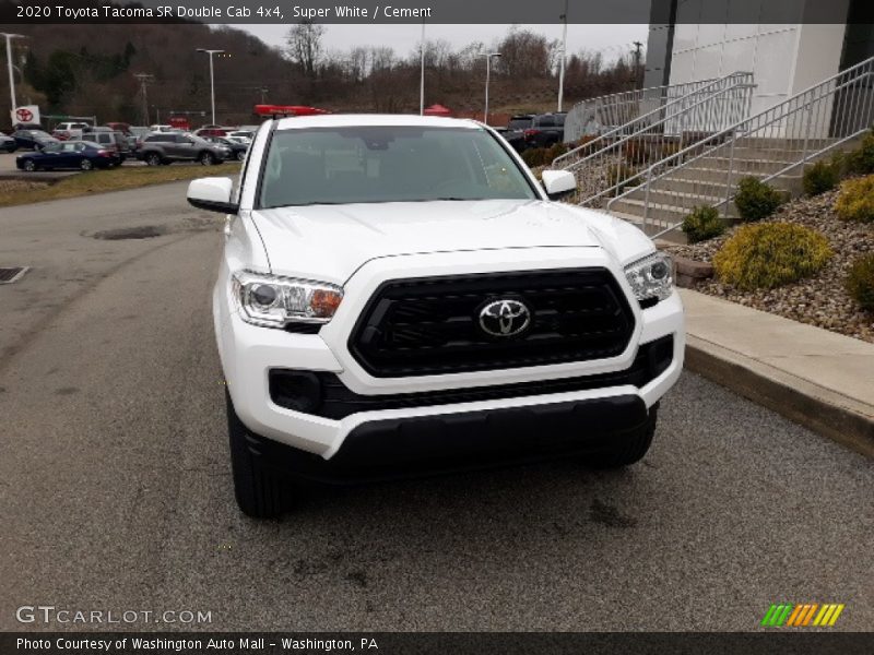 Super White / Cement 2020 Toyota Tacoma SR Double Cab 4x4