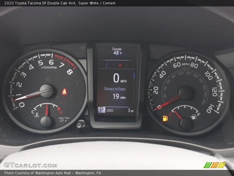Super White / Cement 2020 Toyota Tacoma SR Double Cab 4x4