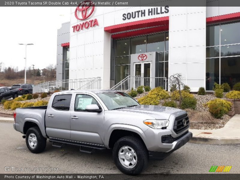 Silver Sky Metallic / Cement 2020 Toyota Tacoma SR Double Cab 4x4