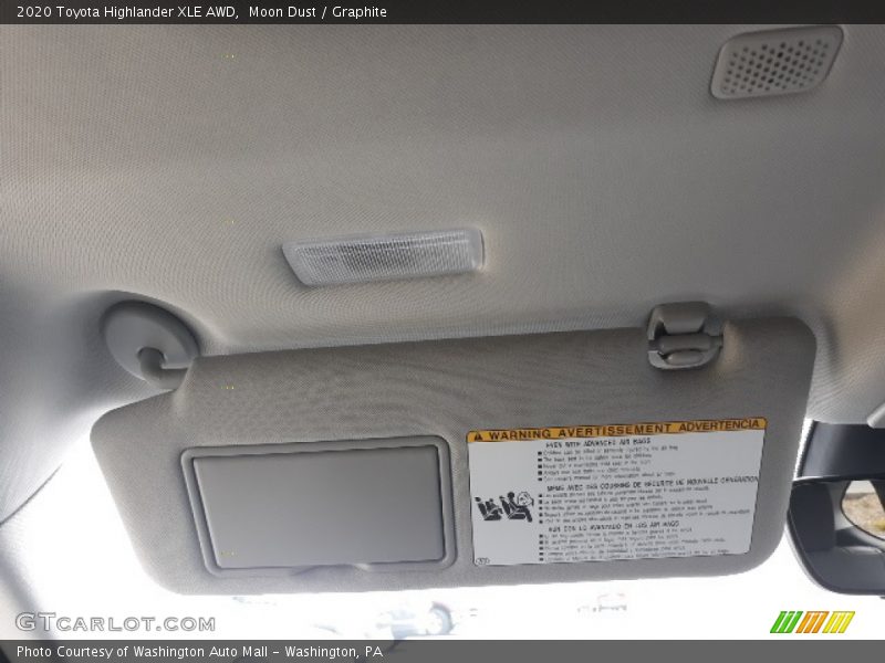 Moon Dust / Graphite 2020 Toyota Highlander XLE AWD