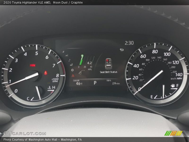 Moon Dust / Graphite 2020 Toyota Highlander XLE AWD