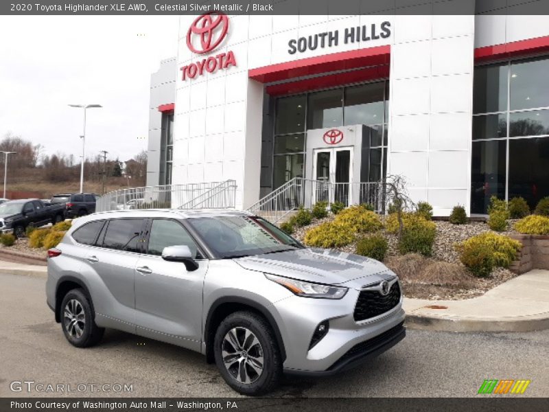 Celestial Silver Metallic / Black 2020 Toyota Highlander XLE AWD