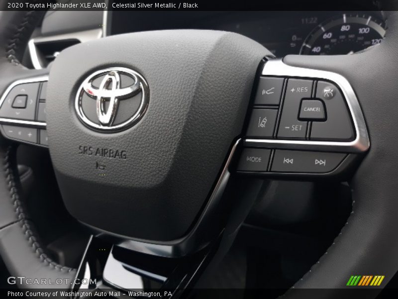Celestial Silver Metallic / Black 2020 Toyota Highlander XLE AWD