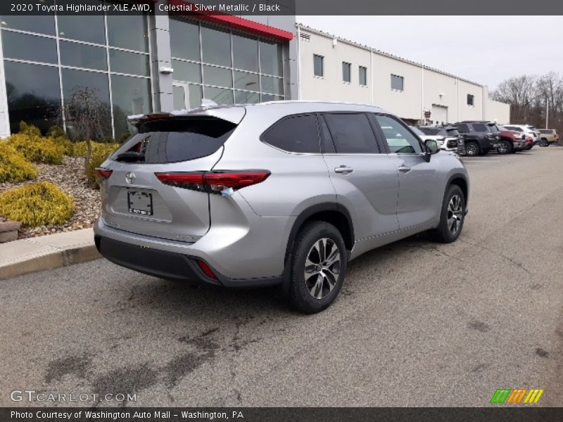 Celestial Silver Metallic / Black 2020 Toyota Highlander XLE AWD