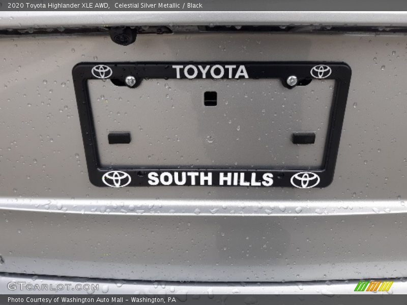 Celestial Silver Metallic / Black 2020 Toyota Highlander XLE AWD