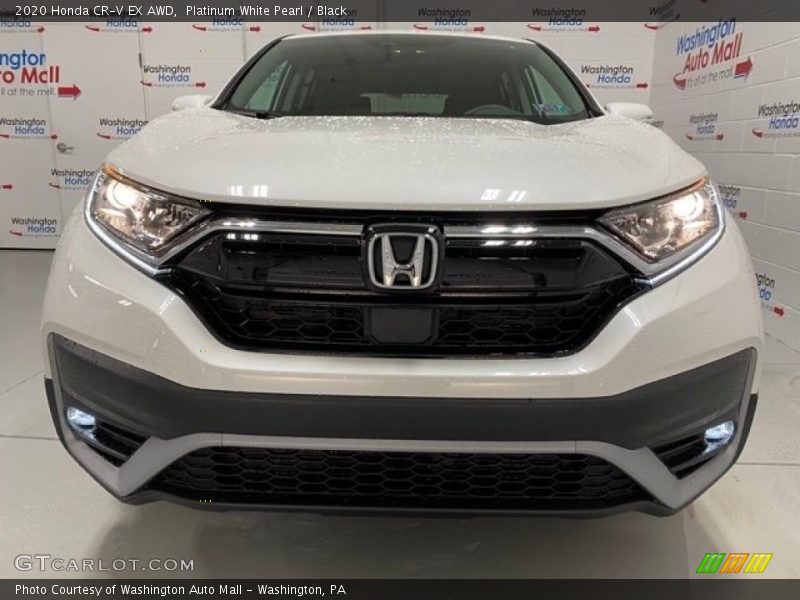 Platinum White Pearl / Black 2020 Honda CR-V EX AWD