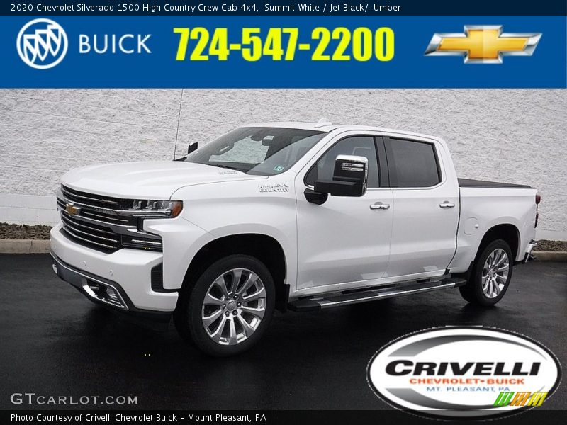 Summit White / Jet Black/­Umber 2020 Chevrolet Silverado 1500 High Country Crew Cab 4x4