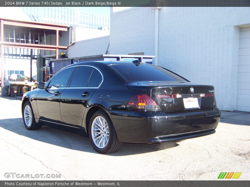 Jet Black / Dark Beige/Beige III 2004 BMW 7 Series 745i Sedan