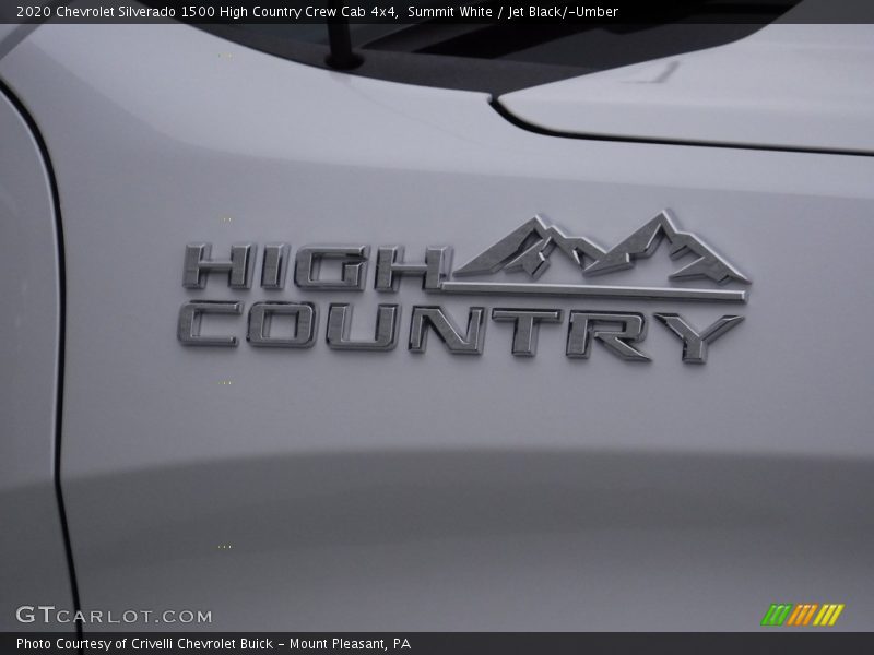 Summit White / Jet Black/­Umber 2020 Chevrolet Silverado 1500 High Country Crew Cab 4x4