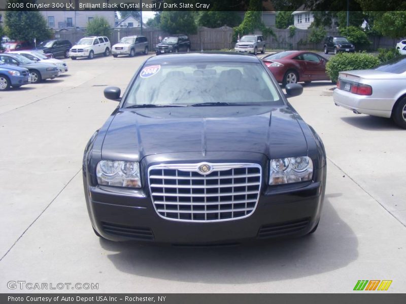 Brilliant Black Crystal Pearl / Dark Slate Gray 2008 Chrysler 300 LX