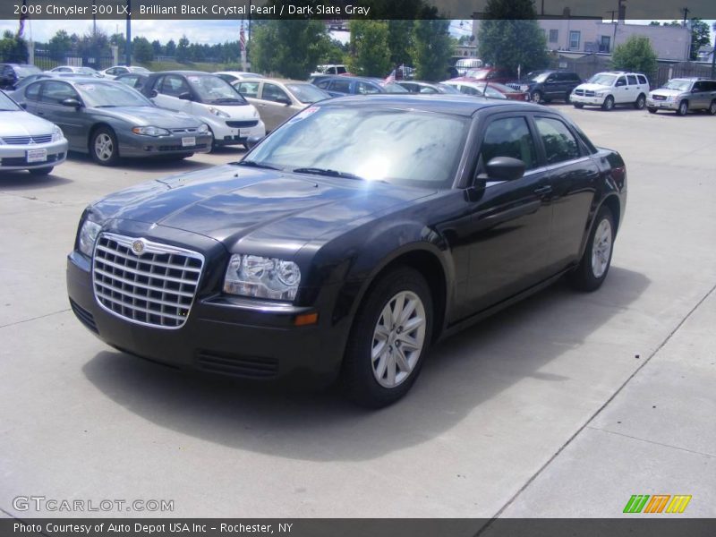 Brilliant Black Crystal Pearl / Dark Slate Gray 2008 Chrysler 300 LX