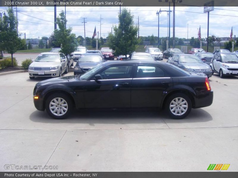 Brilliant Black Crystal Pearl / Dark Slate Gray 2008 Chrysler 300 LX