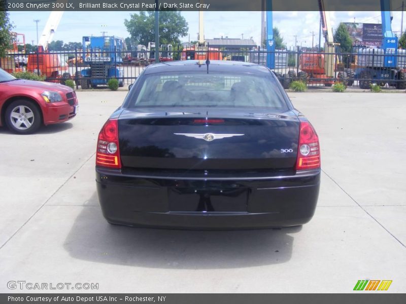 Brilliant Black Crystal Pearl / Dark Slate Gray 2008 Chrysler 300 LX