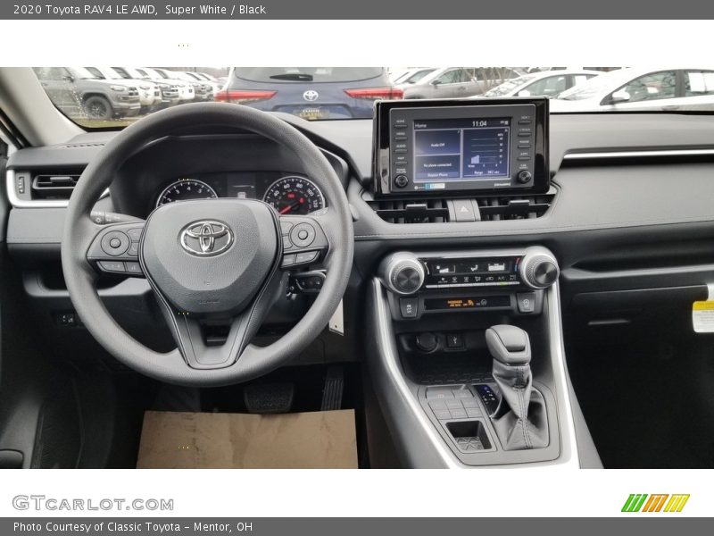 Super White / Black 2020 Toyota RAV4 LE AWD