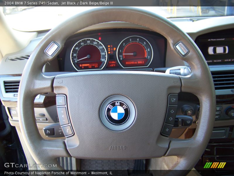 Jet Black / Dark Beige/Beige III 2004 BMW 7 Series 745i Sedan