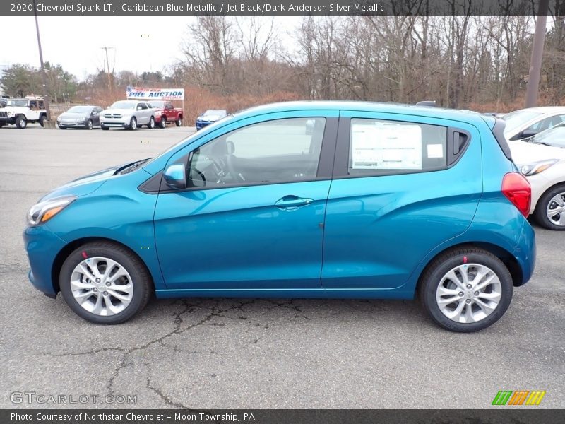 Caribbean Blue Metallic / Jet Black/Dark Anderson Silver Metallic 2020 Chevrolet Spark LT