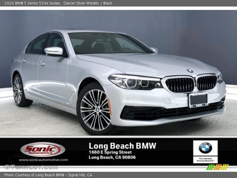 Glacier Silver Metallic / Black 2020 BMW 5 Series 530e Sedan