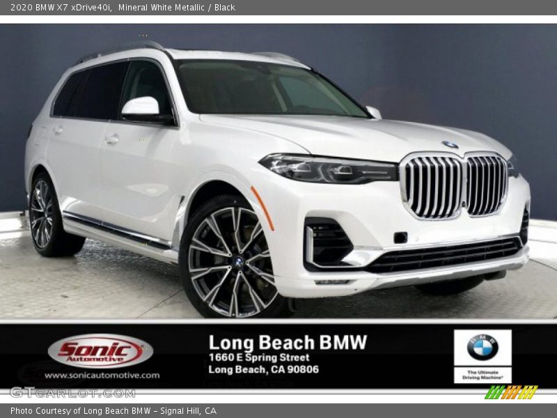 Mineral White Metallic / Black 2020 BMW X7 xDrive40i