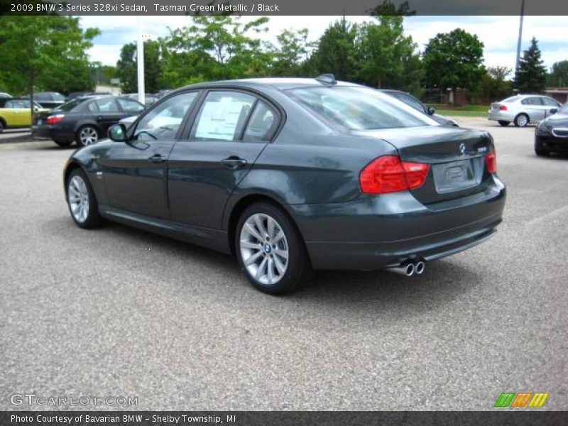 Tasman Green Metallic / Black 2009 BMW 3 Series 328xi Sedan