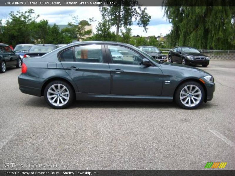 Tasman Green Metallic / Black 2009 BMW 3 Series 328xi Sedan