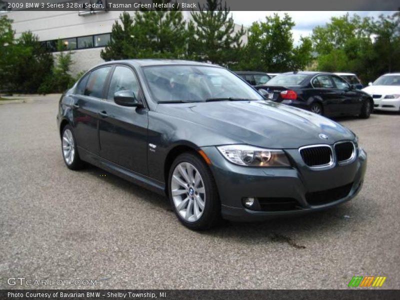 Tasman Green Metallic / Black 2009 BMW 3 Series 328xi Sedan