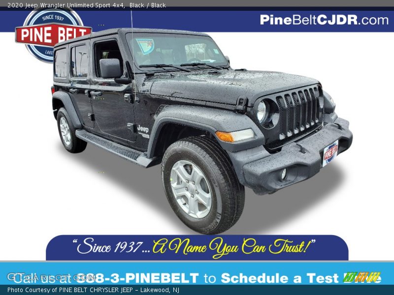 Black / Black 2020 Jeep Wrangler Unlimited Sport 4x4