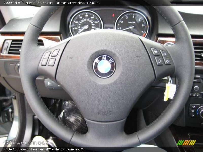 Tasman Green Metallic / Black 2009 BMW 3 Series 328xi Sedan
