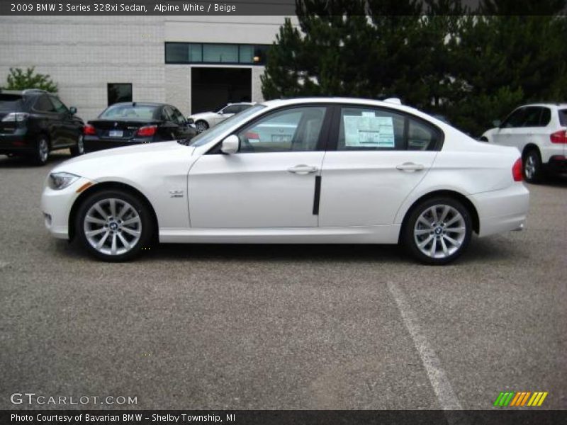 Alpine White / Beige 2009 BMW 3 Series 328xi Sedan