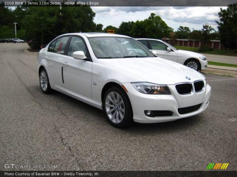 Alpine White / Beige 2009 BMW 3 Series 328xi Sedan