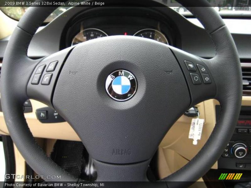 Alpine White / Beige 2009 BMW 3 Series 328xi Sedan