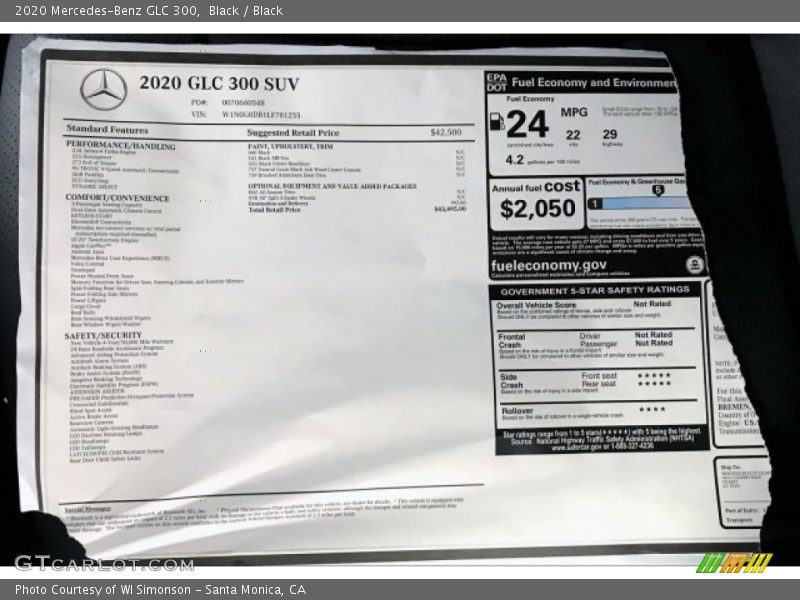 Black / Black 2020 Mercedes-Benz GLC 300