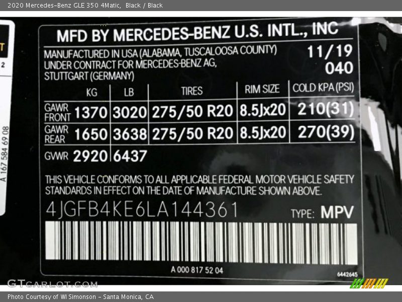 Black / Black 2020 Mercedes-Benz GLE 350 4Matic