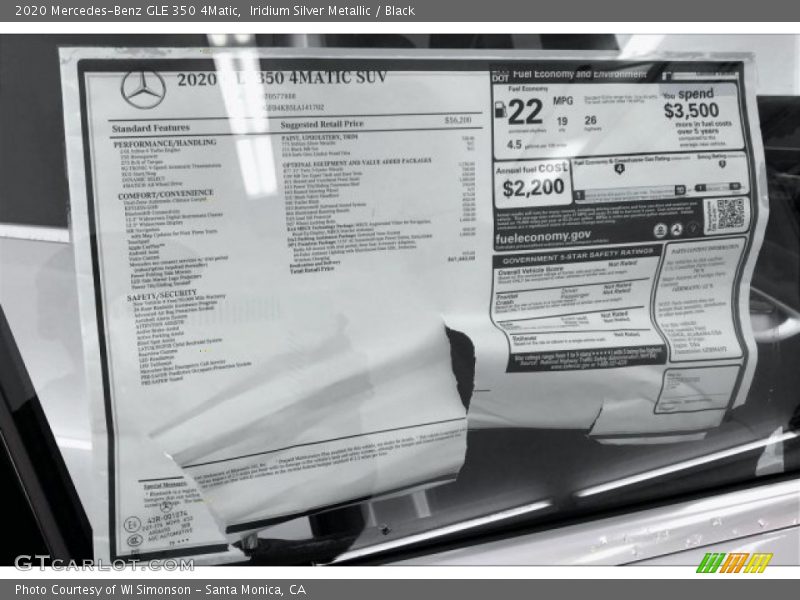 Iridium Silver Metallic / Black 2020 Mercedes-Benz GLE 350 4Matic