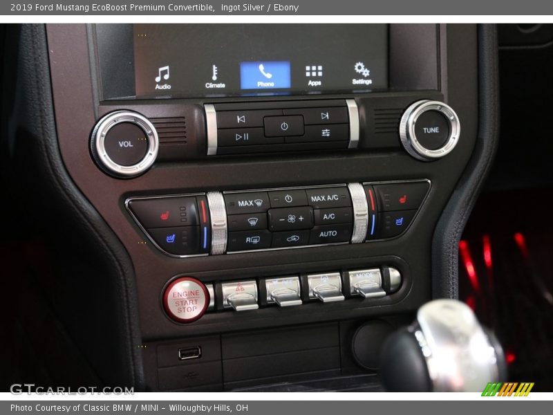 Ingot Silver / Ebony 2019 Ford Mustang EcoBoost Premium Convertible