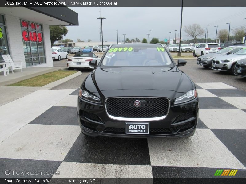 Narvik Black / Light Oyster 2019 Jaguar F-PACE Portfolio AWD