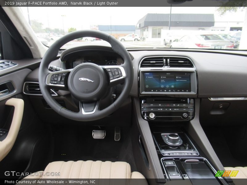 Narvik Black / Light Oyster 2019 Jaguar F-PACE Portfolio AWD