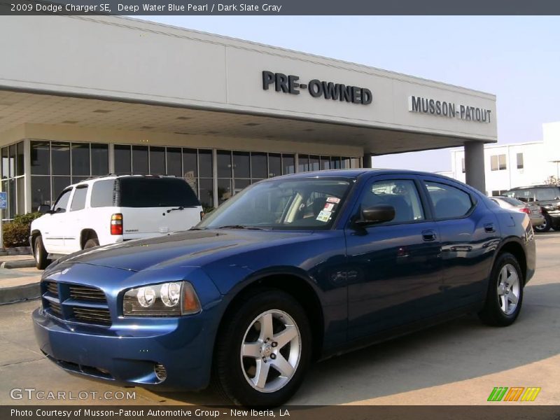 Deep Water Blue Pearl / Dark Slate Gray 2009 Dodge Charger SE