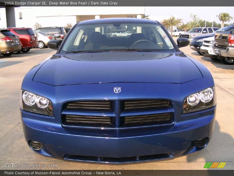 Deep Water Blue Pearl / Dark Slate Gray 2009 Dodge Charger SE
