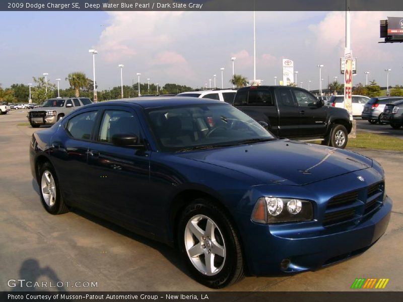 Deep Water Blue Pearl / Dark Slate Gray 2009 Dodge Charger SE