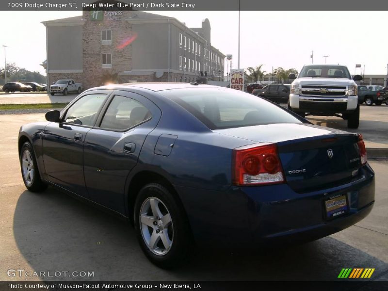 Deep Water Blue Pearl / Dark Slate Gray 2009 Dodge Charger SE