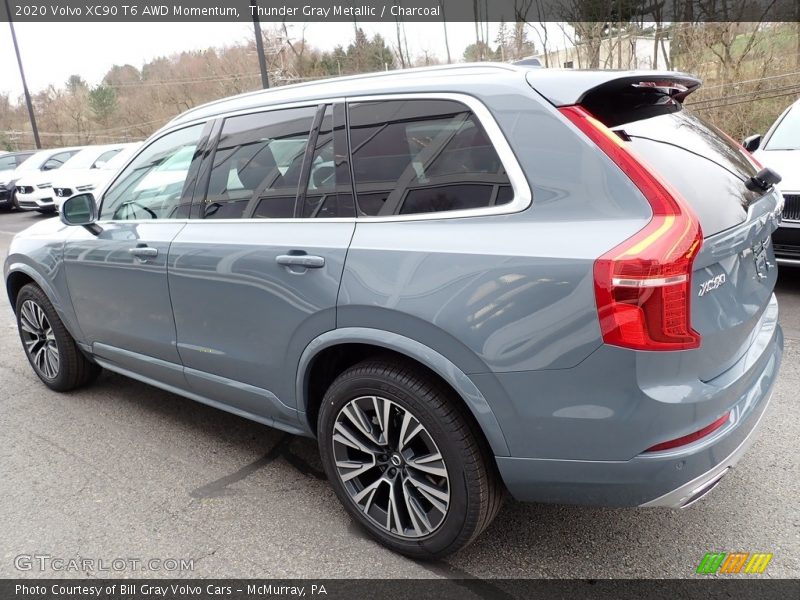 Thunder Gray Metallic / Charcoal 2020 Volvo XC90 T6 AWD Momentum