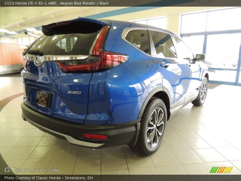 Aegean Blue Metallic / Black 2020 Honda CR-V EX-L AWD