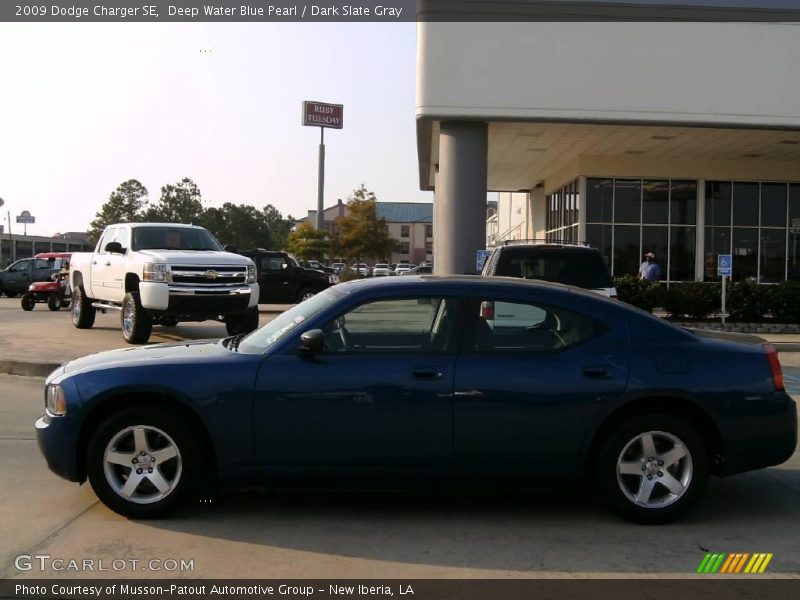Deep Water Blue Pearl / Dark Slate Gray 2009 Dodge Charger SE