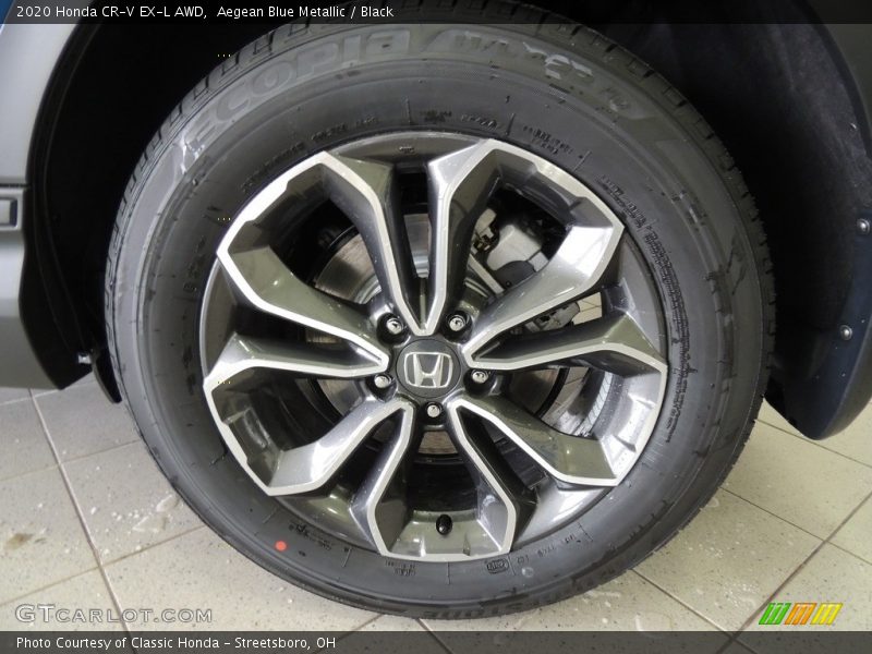 Aegean Blue Metallic / Black 2020 Honda CR-V EX-L AWD