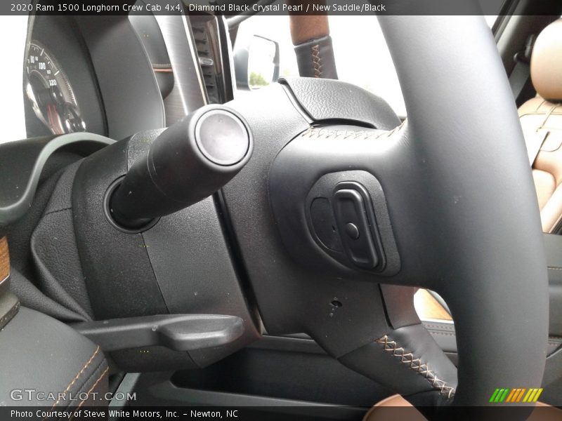 Diamond Black Crystal Pearl / New Saddle/Black 2020 Ram 1500 Longhorn Crew Cab 4x4