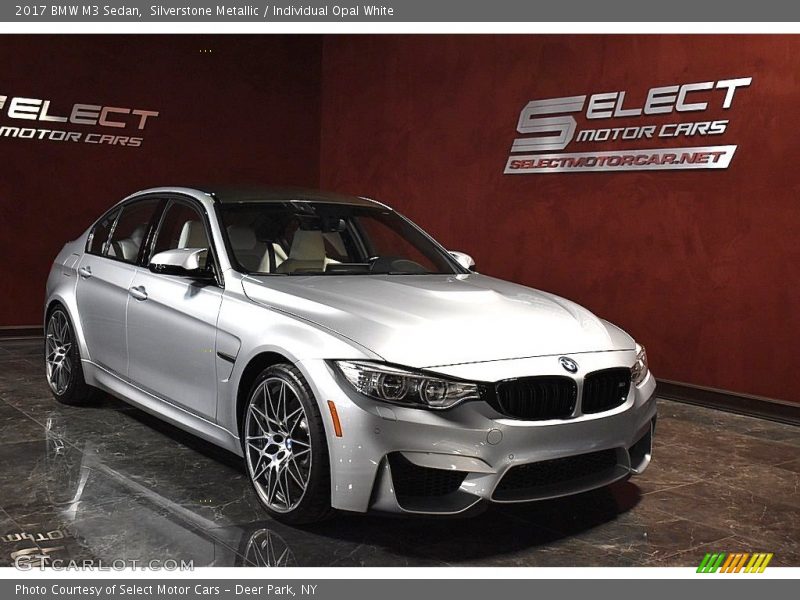 Silverstone Metallic / Individual Opal White 2017 BMW M3 Sedan