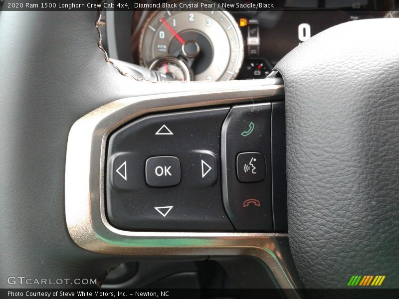 Diamond Black Crystal Pearl / New Saddle/Black 2020 Ram 1500 Longhorn Crew Cab 4x4
