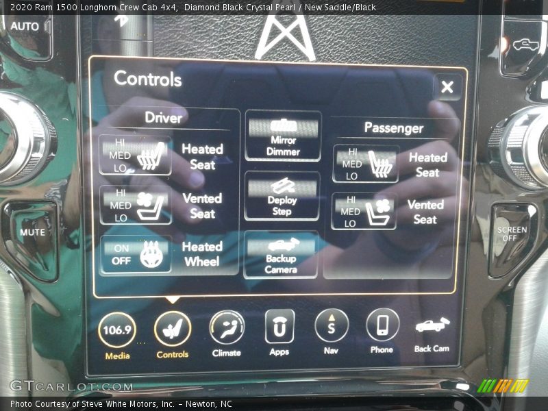 Diamond Black Crystal Pearl / New Saddle/Black 2020 Ram 1500 Longhorn Crew Cab 4x4