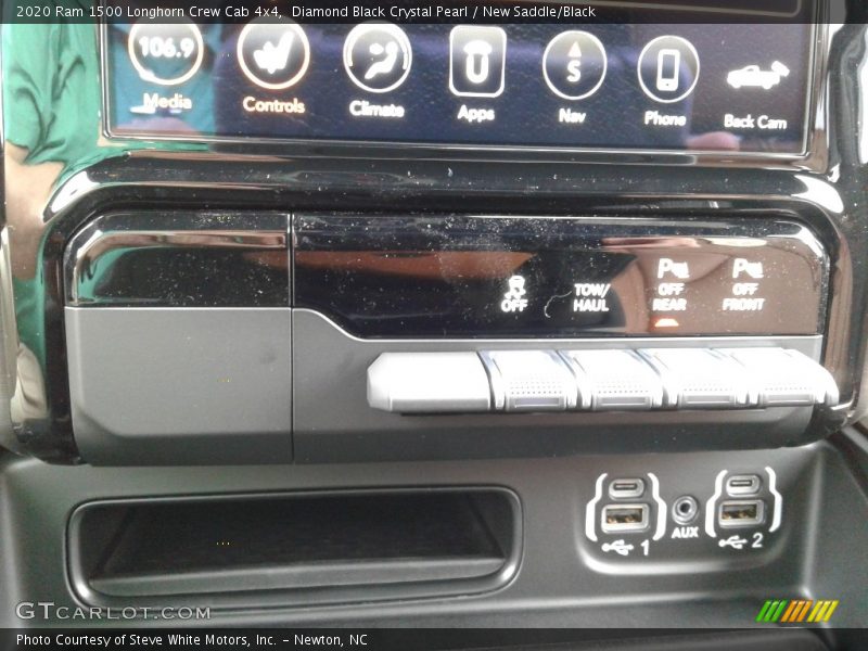 Diamond Black Crystal Pearl / New Saddle/Black 2020 Ram 1500 Longhorn Crew Cab 4x4