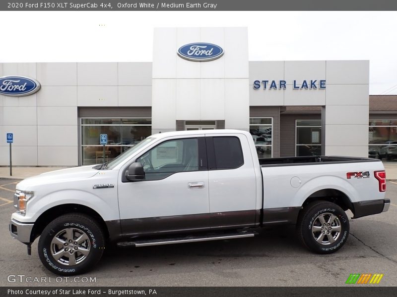 Oxford White / Medium Earth Gray 2020 Ford F150 XLT SuperCab 4x4